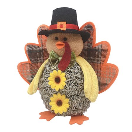 Tvådelad Thanksgiving Kalkon Dekoration Kalkon Figur Höst Höstdekoration-25*8*25cm