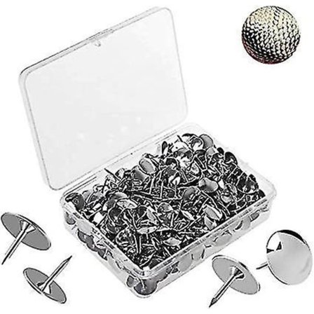 500 kynää Hopea 10mm Pyöreät Kynnet Toimistoon Muistiinpanojen Ripustamiseen