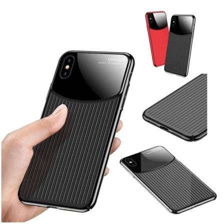 USAMS iPhone XS komboetui i klar akryl - Sort Black