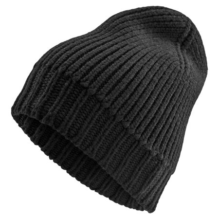 Czarna czapka z wełny merynosa Keenan Kane dla mężczyzn - Czapki typu beanie