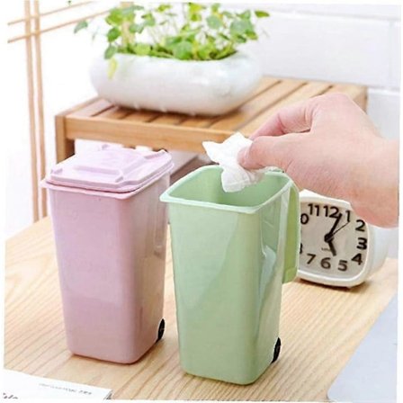 Kontorsmaterial rullande mini soptunna skrivbord