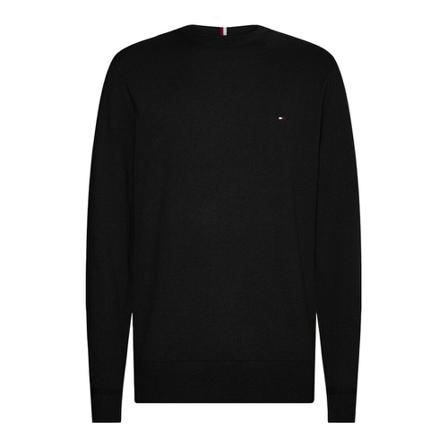 Tommy Hilfiger Round-neck Strik Sort, Herre Strik