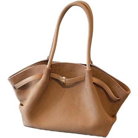 ING Semsket veske, skulderveske/håndveske for kvinner, romslig handleveske, khaki