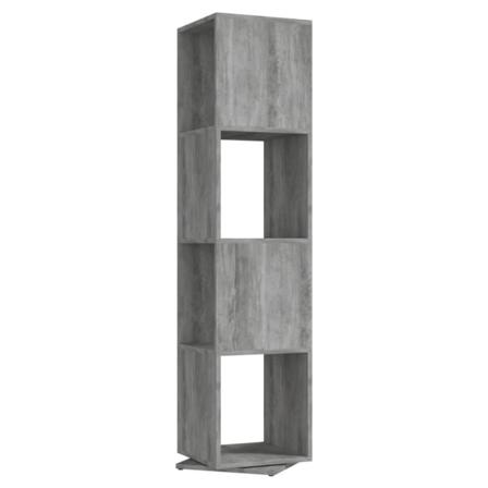 Vidaxl Roterande Hylla Betonggrå 34,5x34,5x147,5 Cm Spånskiva Grå