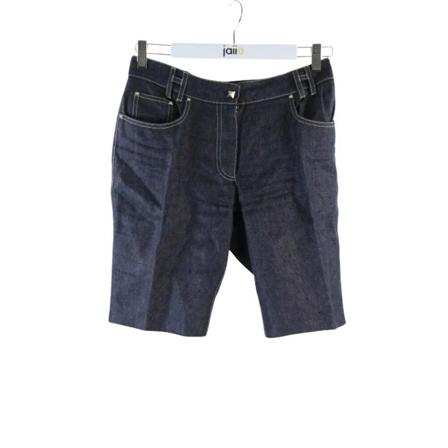 Hermès Vintage, Pre-owned Linen bottoms Blauw, Dames, Maat:M,linnen