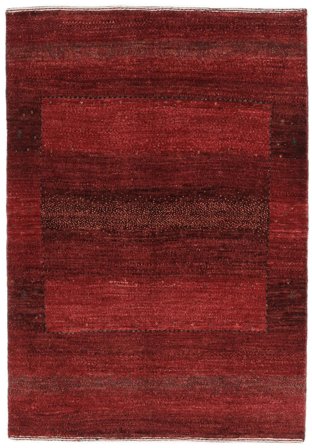 Anudada A Mano Loribaft Fine Alfombra 85X121 Oriental De Lana Rojo Oscuro/Negro Pequeño