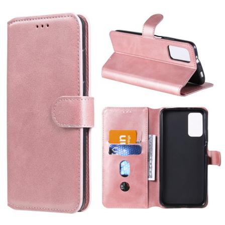 Xiaomi Redmi 9t - Solid Läder Fodral - Roséguld Roséguld