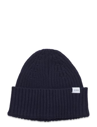 Walter Cotton Rib Beanie Kids Accessories Headwear Beanies Marineblå Les Deux*Betinget Tilbud