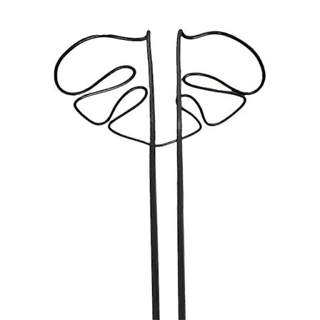 Monstera-formet plantestøtte, gjenbrukbar, solid legering, plantestilkstøtteholder, plantestøtte for urter og grønnsaker B