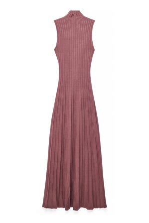 NA-KD Knitted Pleated Midi Dress - Slip-kjoler - Lyserød - L