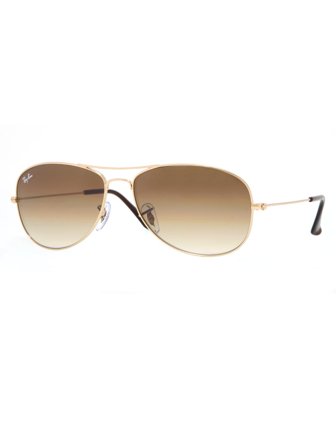 Ray Ban highstreet Men's sunglasses with a frame made of metal in gold and plastic lenses in brown gradient