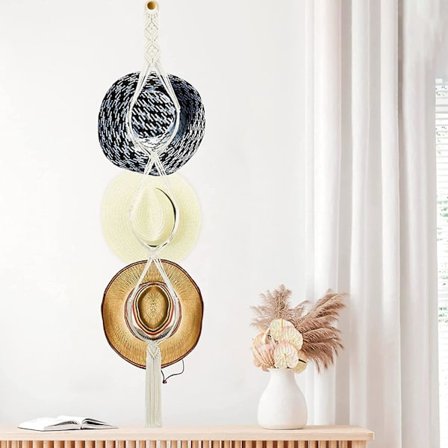 Hat Hængere, Håndvævet Hat Rack, Hat Vægophæng, Væg Hat Display Organizer, Hatte Rack til Baseball Hat