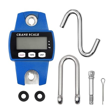 (Blå) Mini Digital Vægtkrog, 300 kg - Bagageskala til Farm, Jagt