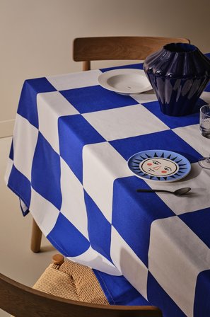 Jotex - Duk Blå/hvit - CHARLIE - Kjøp Duker hos Jotex