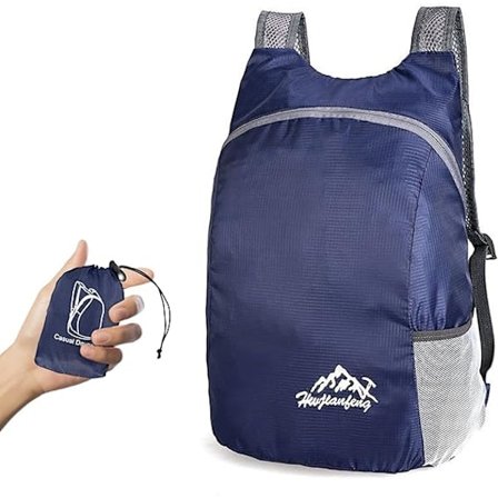 Ultralet Vandretur Foldbar Rygsæk, Holdbar og Letvægt, Unisex, Velegnet til Udendørs Sport Rejse Marineblå