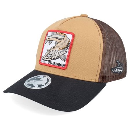 Skillfish - Brun trucker Keps - Sturgeon Box Wheat/Brown/Black A-frame Trucker @ Hatstore