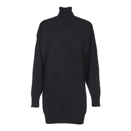 Moschino, Knitted Dresses Czarny, Kobieta, Rozmiar: S