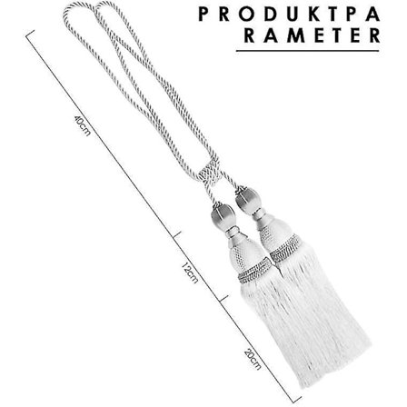 Gardinstropper Tie Backs Fin Polyestergarn Håndlaget