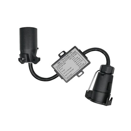 Tilhengerlysadapter USA til EU 7-veis stikkontakt Pluggadapter Kjøretøyforbindelse Tilhengerkontakt Trekkstang Slepepluggadapter