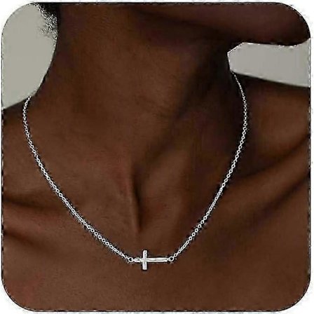 2025 Kors Halskæde til Kvinder Elegant 14K Guldbelagt/Sterlingsølv Kors Vedhæng Simpel Sød Halskæde til Kvinder Trendy Guldsmykker