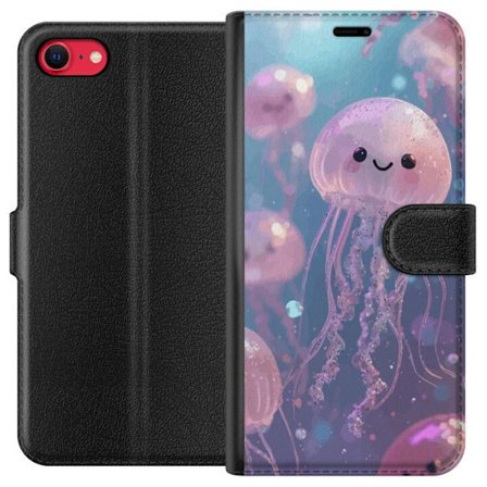 Kompatibel Tegnebogsetui til Apple iPhone SE (2022) Magisk funklende blæksprutte i pastelfarver