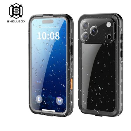 Svart;Paket+Kompatibilitet efter modell: Fodral & Rem+iPhone XS Max-Shellbox Uppgraderat Vattentätt Telefonfodral för iPhone 17 Pro Max/17 AIR/16/15/