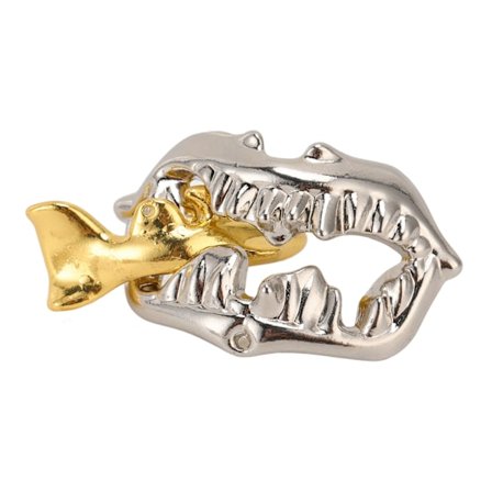 Magic Mouth Fish Alloy Hjernevrider Puslespil Voksen Intelligens Spænde Lås Legetøj Udfordring Lås Op Spil