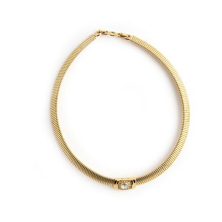 Dior Vintage Pre-owned chrystal choker , Geel , Dames , Maat: ONE Size Vintage Sieraden