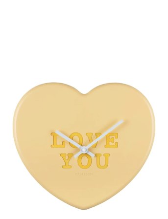 Wall Clock Heart Candy Soft Yellow Yellow KARLSSON