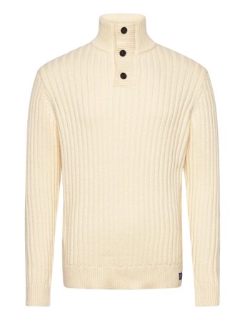 Vintage Ribbed Henley Cream Superdry