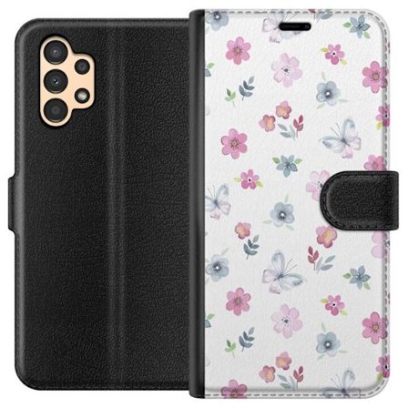 Plånboksfodral till Samsung Galaxy A13 med Blommor och fjärillar