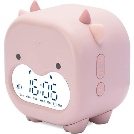 Galaxy Ko Väckarklocka Sovrum Datum Temperatur Snooze Uppvakningsljus & Nattlampa Rosa