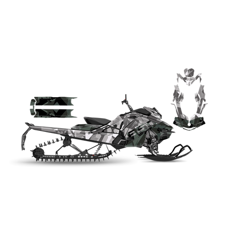 Dekalkit SweTown Ambit Black - Ski-Doo Renegade Backcountry X 850 E-Tec 2018-2018