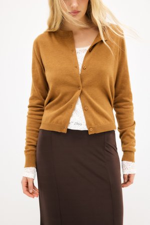 NA-KD Cardigan en maille fine - Pulls fins - Marron - XS