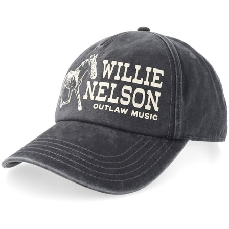 American Needle - Sort adjustable Kasket - Willie Nelson Walker Black A-Frame Adjustable @ Hatstore