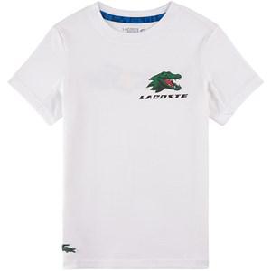 Kids - Lacoste Mini Me Branded T-Shirt White 10 Years - Tops - 10 years - White - Junge