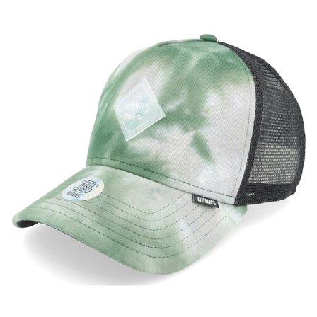 Djinns - Vert trucker Casquette - Hft Cap Jerseybatique Green/White Trucker @ Hatstore