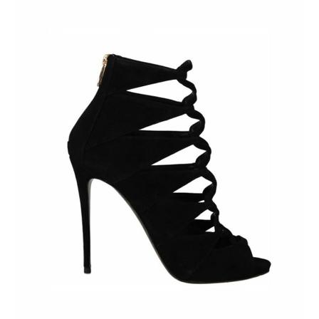 Dolce & Gabbana, High Heel Sandals Zwart, Dames, Maat:38 EU