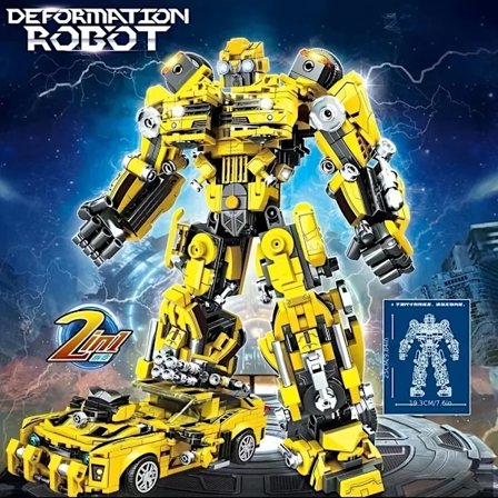 Transformationsrobot Legetøjsbilmodel Actionfigur Transformerbar Robotbil Byggeklodser Halloween Thanksgiving Julegave