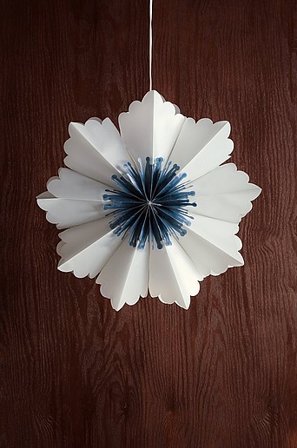 NARCISS kerstster ø 55 cm wit/grijsblauw - Koop Kerststerren bij Jotex