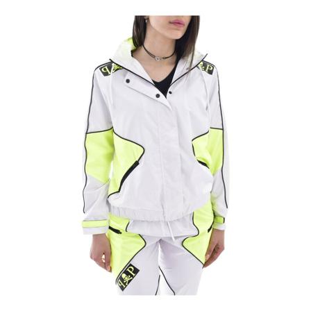 Philipp Plein, Hooded zipped sweatshirt Biały, Kobieta, Rozmiar: S
