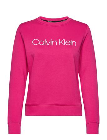 Core Logo Ls Sweatshirt Sweatshirt Trøje Lyserød Calvin Klein
