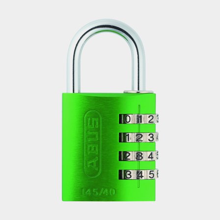 Hængelås med kode / kombinationslås ABUS 145/40, Ø6 mm, grøn