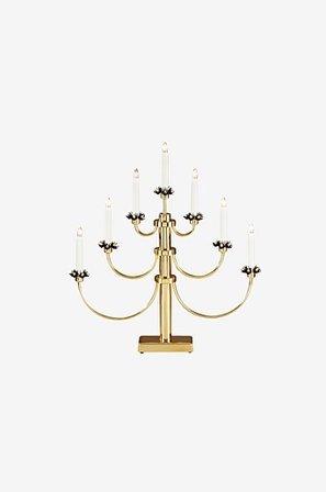 Jotex - 7 Lys Metal 54 Cm Messing - El-lysestage - Køb Adventslysestager hos Jotex