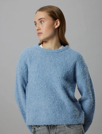 LMTD Nlfroucle Ls Short Knit - Blue - 170-176