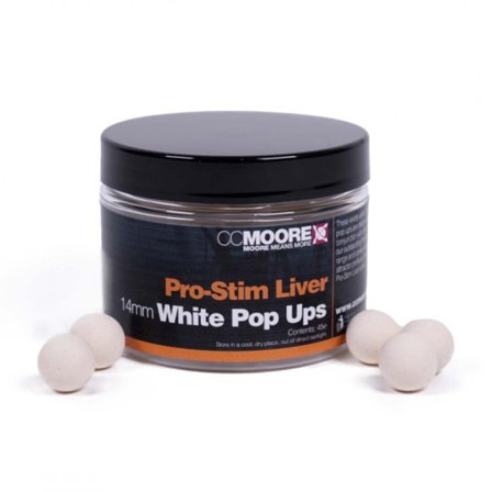 CC Moore Pro-Stim Liver Pop Ups - 14mm White