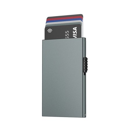 Harmaa miesten korttikotelo RFID-suojattu pop-up