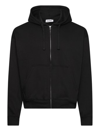 Weekday Boxy Midweight Zip Hoodie - Black - L