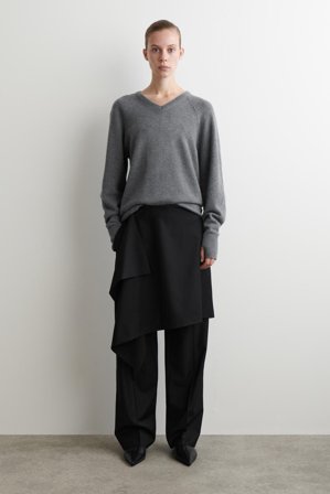 COS Women's Wool Skirt Trousers in Black