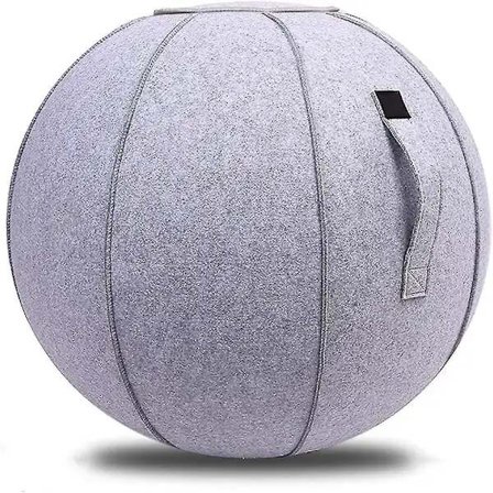65 cm Sitteball for kontor, soverom og hjem, Pilates treningsball med trekk, lettvektig, selvstående, ergonomisk, holdningsaktiverende trening-FA...